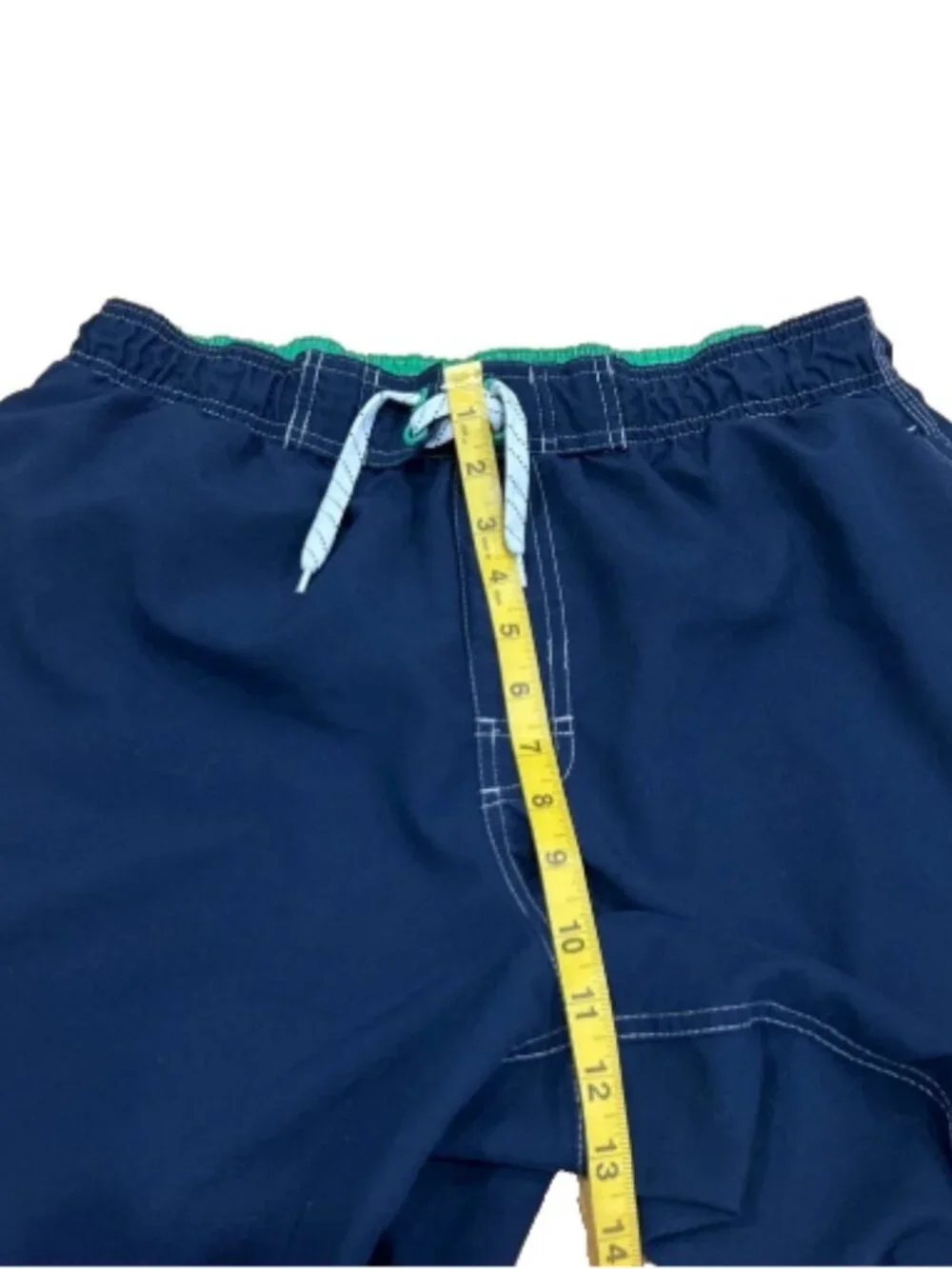Vtg Beverly Hills Polo Club Navy Blue Green Swim Trunks Board Shorts